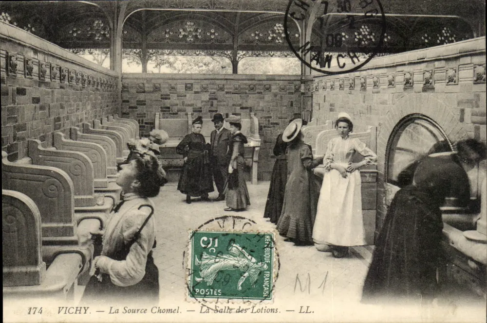 Vichy — La Source Chomel — La Salle des Lotion. — LL. — Verlag LL, Nr. 174 - Vorderseite