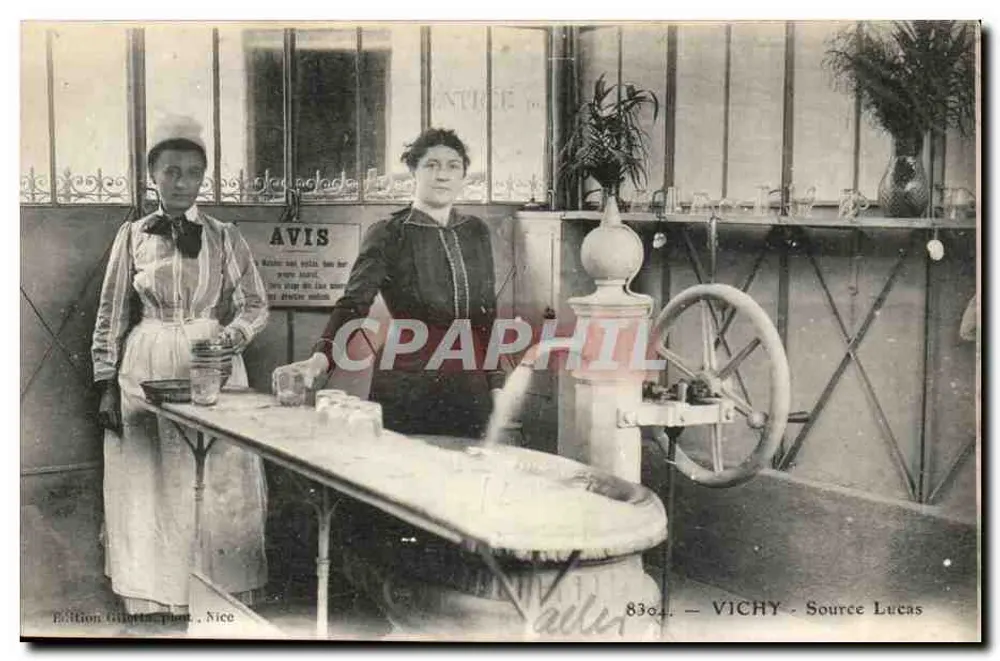 Vichy — Source Lucas — Édition Girotta-Pont, Nice, n° 8304 - Anverso