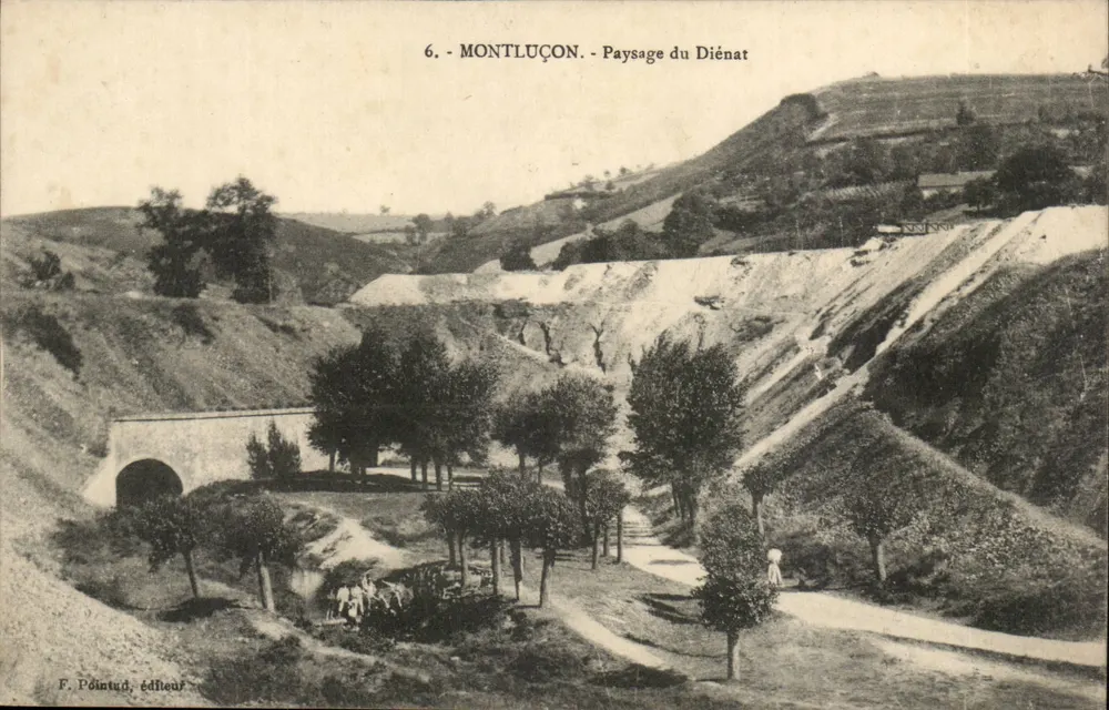 Montluçon - Paisagem do Diénat — F. Pointud, editor - Frente