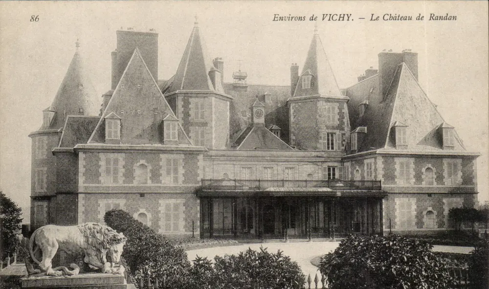 Intorno a VICHY — Il Castello di Randan — Editore non identificato, n° 86 - Recto