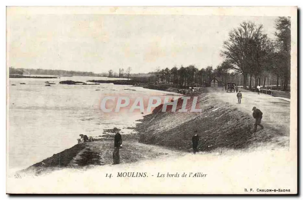 Moulins - As margens do Allier — B. F. Chalon-sur-Saône, n°14 - Frente