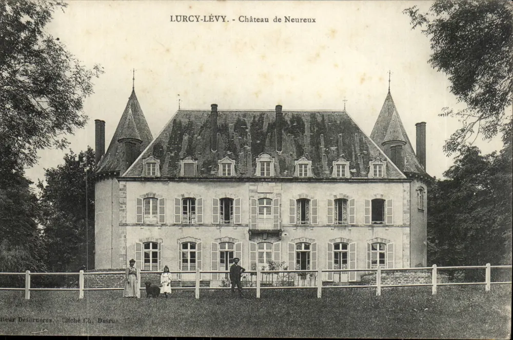 LURCY-LÉVY - Kasteel van Neureux — uitgever Desirueres, Kasteel Ch. Desrua - Voorkant