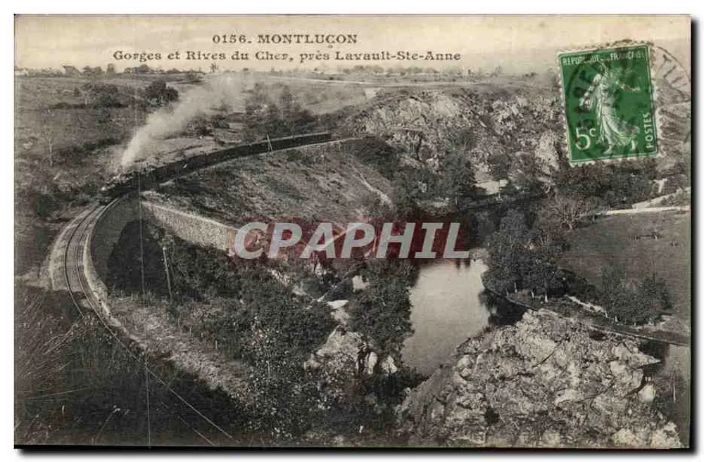 Schluchten und Ufer des Cher, nahe Lavault-St-Anne — Montluçon — G. Charmont, Verlag - Vorderseite