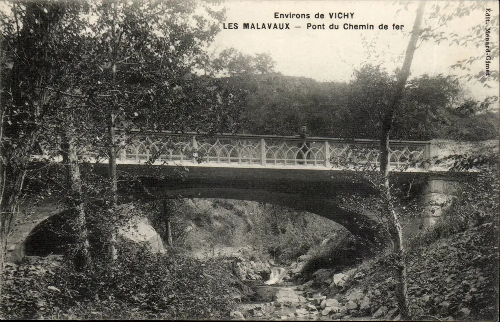 Die Malavaux — Brücke der Eisenbahn — Verlag Ménard-Glimet - Vorderseite