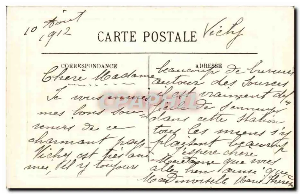 Vichy — Das Haus der Madame de Pévigné — L.L. - Rückseite