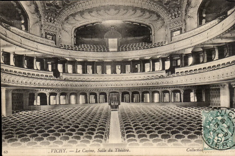 Vichy — Das Casino, Saal des Theaters — Sammlung Postes - Vorderseite