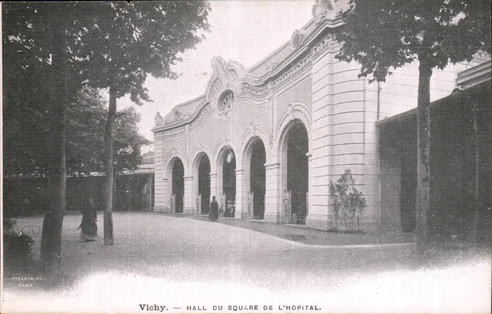 Vichy — Hall del Quadrato dell'Ospedale — editore Staerck & Cie, Parigi - Recto