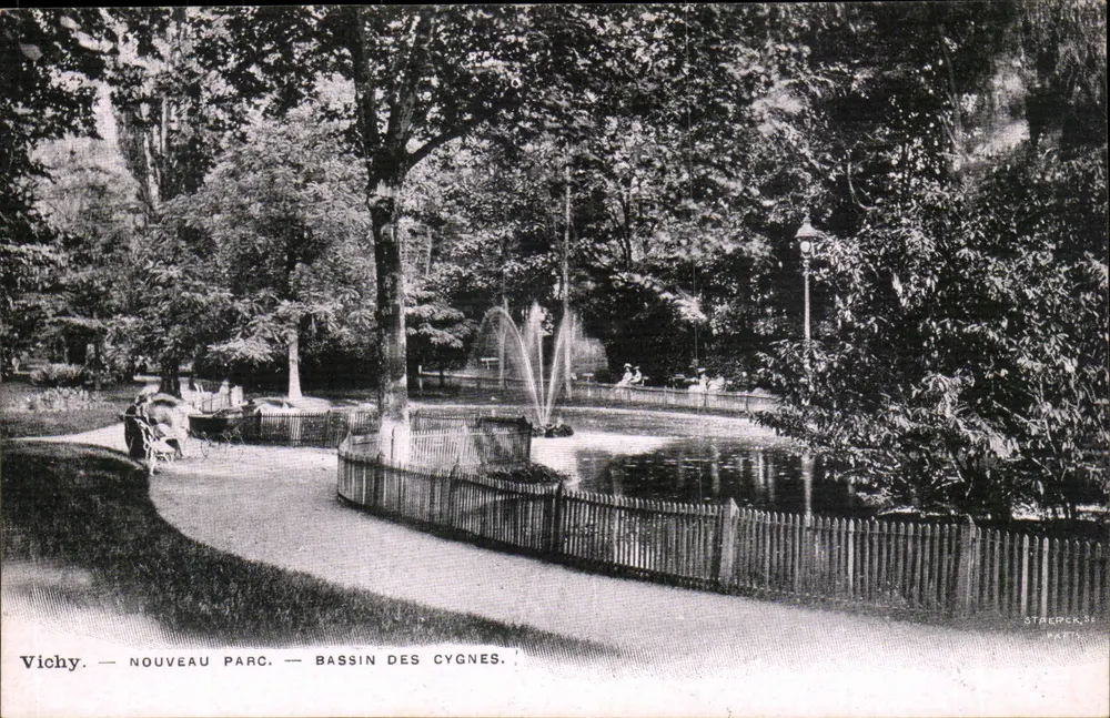 Vichy — Neuer Park — Schwannenteich — Stärck, Paris - Vorderseite