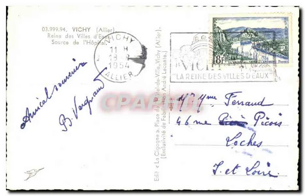 Die Storch — Vichy (Allier) — Verlag « La Cigogne » - Rückseite