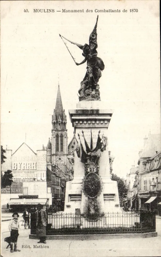 Moulin — Monument dos Combatentes de 1870 — Edit. Mathieu - Frente