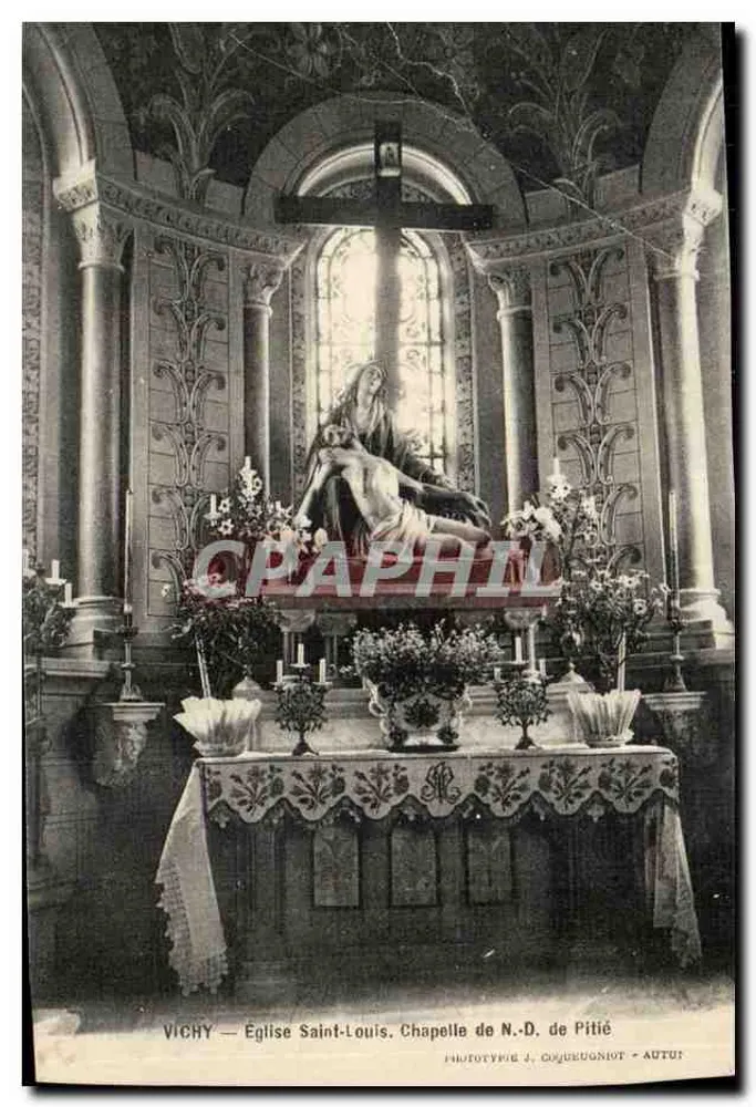 Vichy — Kirche Saint-Louis. Kapelle der Jungfrau der Barmherzigkeit — Phototypie J. Coquerugnot - Umgebung - Vorderseite