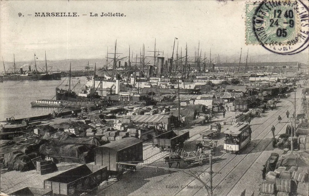 MARSEILLE - La Joliette — Edición C. Marlières, Marsella, n°9 - Anverso