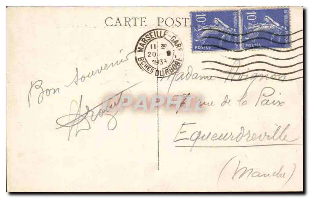 Marseille — Passerelle des Ascenseurs de N.-D. de la Garde — Éditeur : A. F. Ferrail - Rückseite