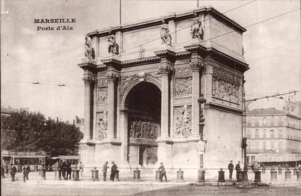 Marselha — Porta de Aix — editor Rossi - Frente