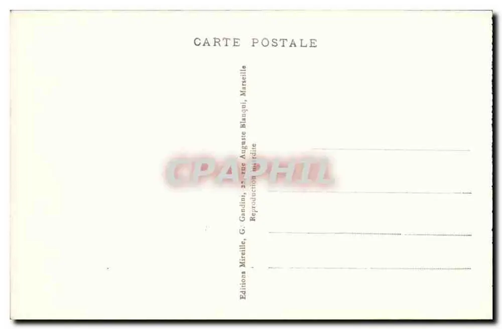Marseille - Piazza Jules Guesde e o Arco do Triunfo — Edições Gandini, n°30 - Verso