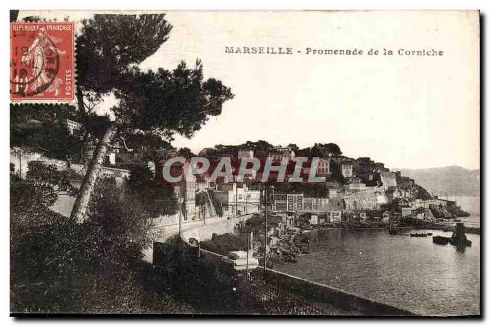Marselha - Passeio da Corniche — editor não visível, número de série ilegível - Frente