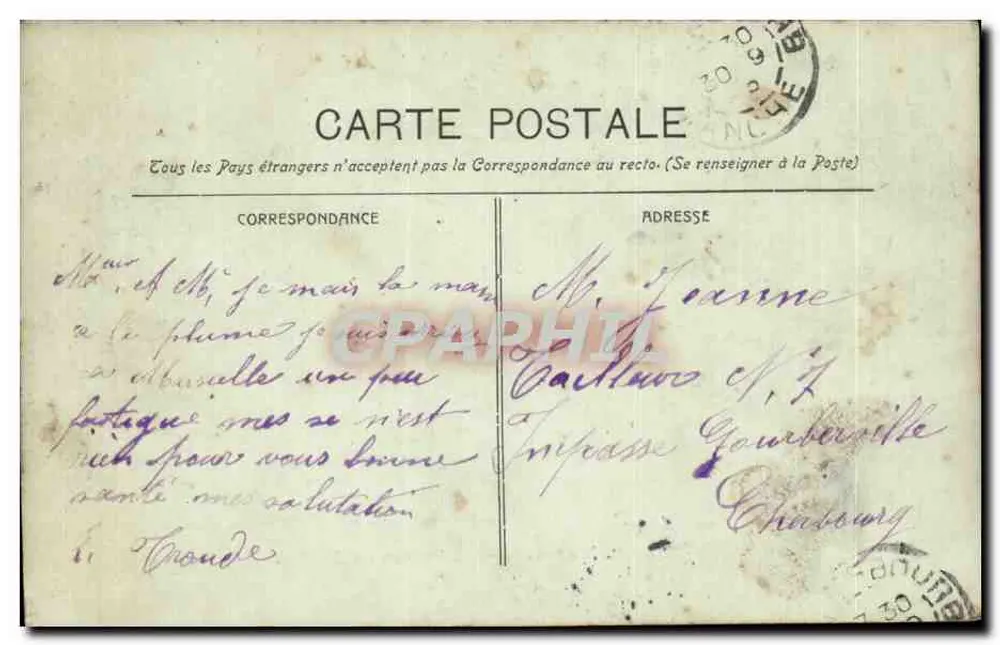 Marseille - Het Paleis van Justitie — L. P. Marseille, serie-nummer niet leesbaar - Achterkant