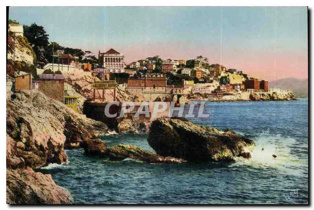 Marseille — Promenade de la Corniche und Hotel de la « Réservé » — A. Tardy, Marseille - Vorderseite
