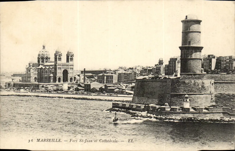 Marseille — Festung Saint-Jean und Kathedrale — EL. - Vorderseite