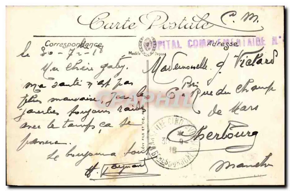 Marselha — O Cours Bellecour — LL. — Graphil - Verso