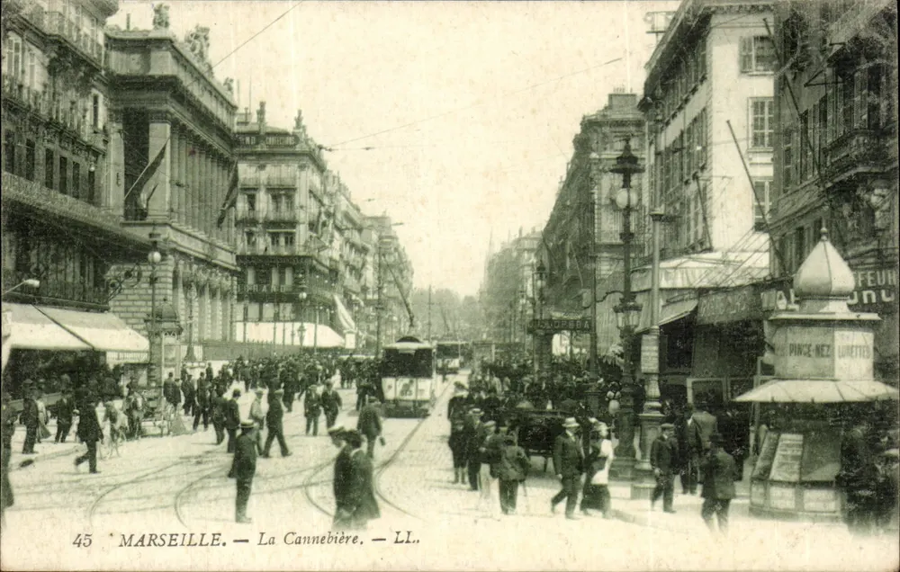 Marselha — A Rua La Cannebière — LL. — n°45 - Frente