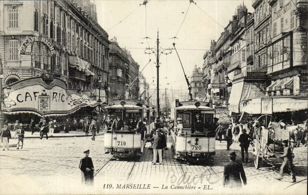 Marselha — La Cannébière — Editor EL. n° 119 - Frente