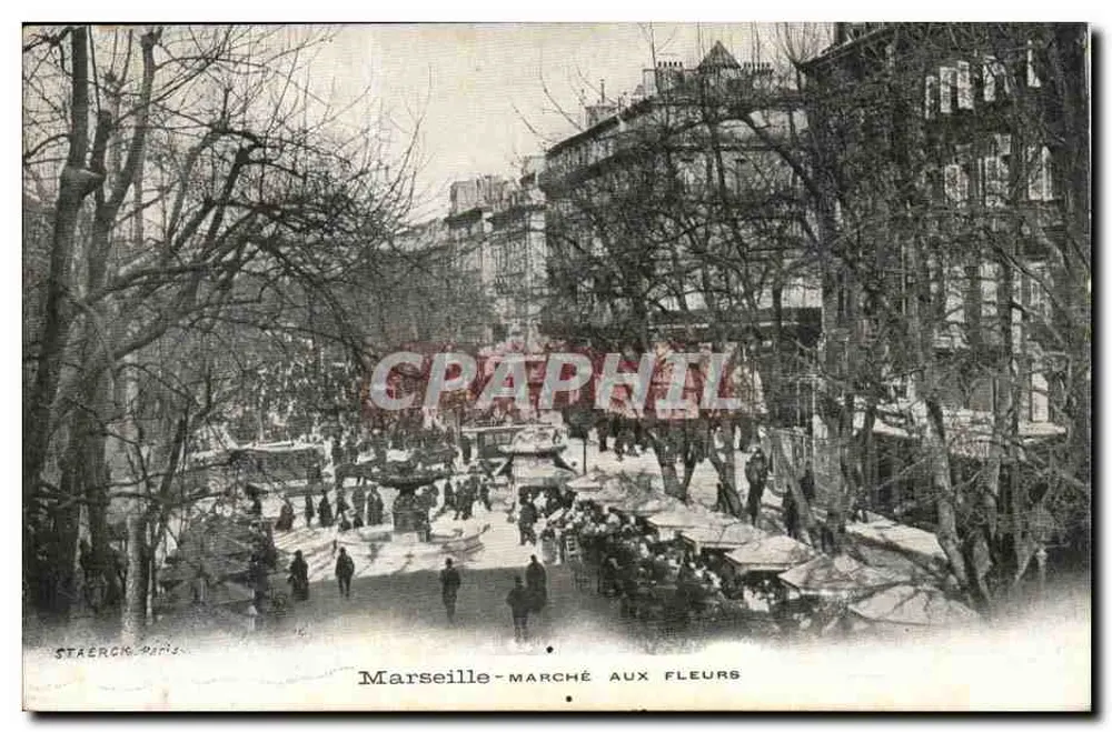 Marselha - Mercado das Flores — editor Staerck, Paris - Frente