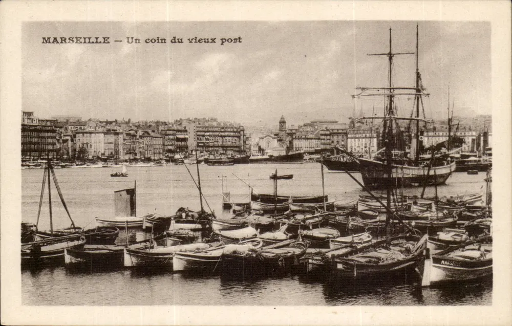 MARSEILLE — Eine Ecke des alten Hafens - Vorderseite