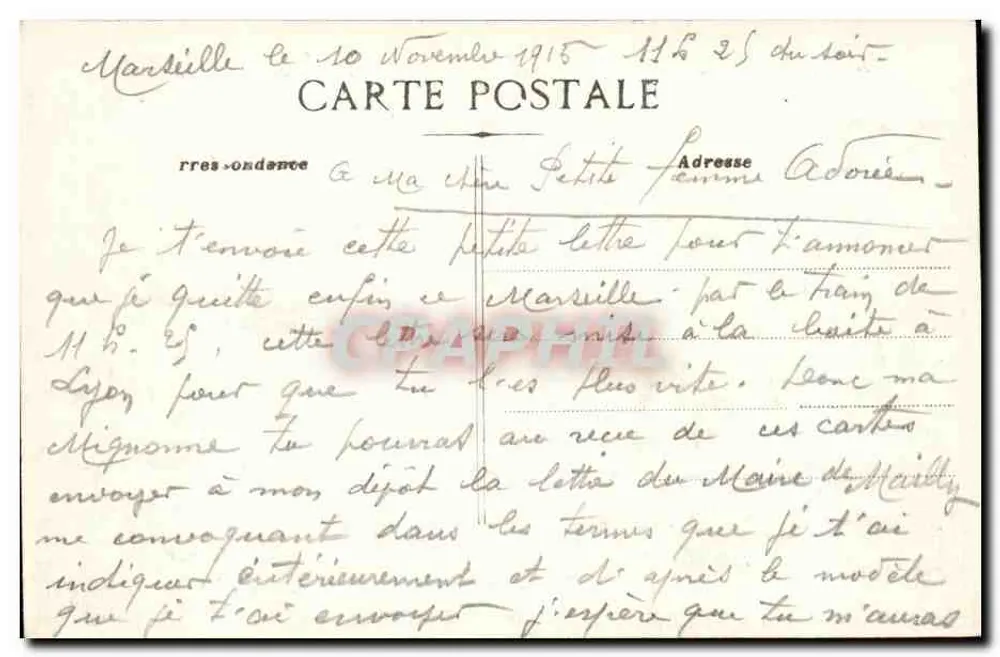 Marseille — Bassin du Carenage und Pont Transbordeur — Verlag nicht sichtbar - Rückseite