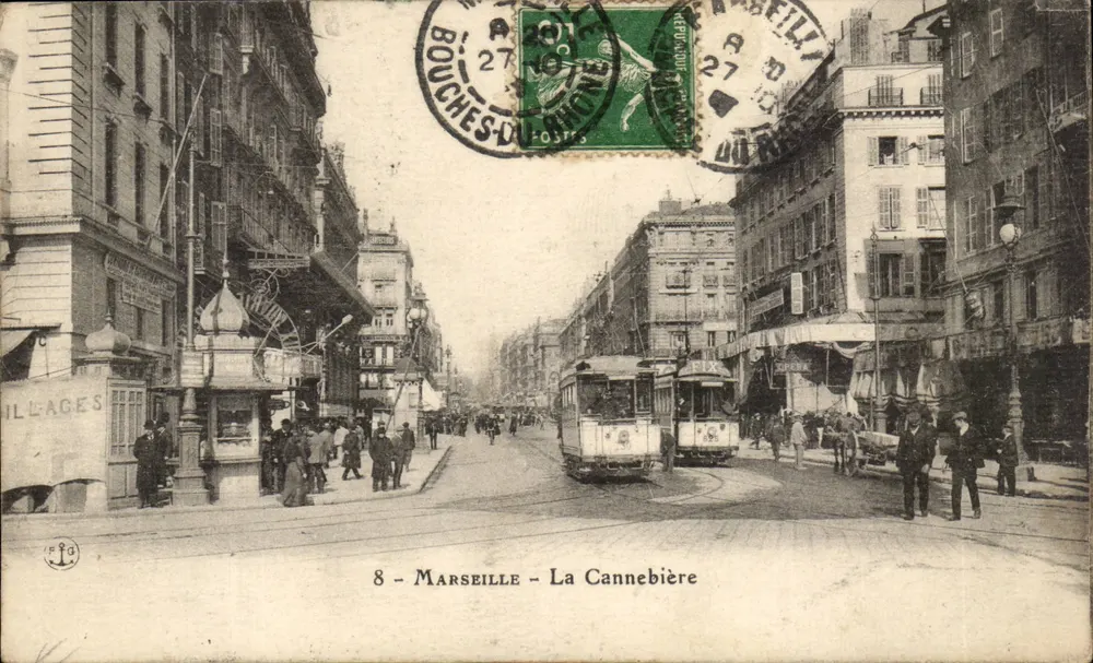 Marselha — La Cannebière — Editor anônimo, n°8 - Frente