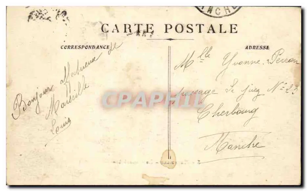 Marselha — La Cannebière — Editor anônimo, n°8 - Verso