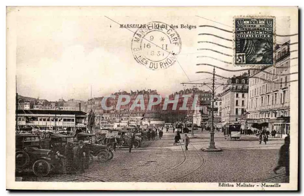 Marseille — Quai dos Belges — Edição Molinier - Frente