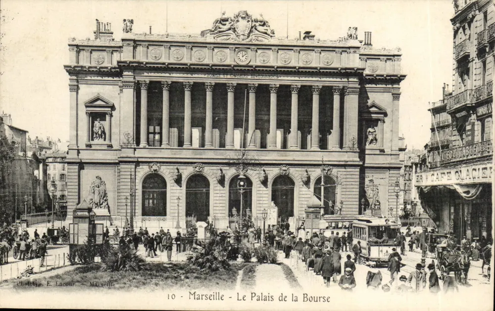 Marselha - O Palácio da Bolsa — Fototipia E. Lacour — n°10 - Frente