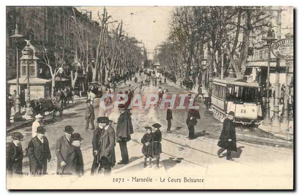 Marselha — O Cours Belsunce — Phototyp E. Lacour - Frente