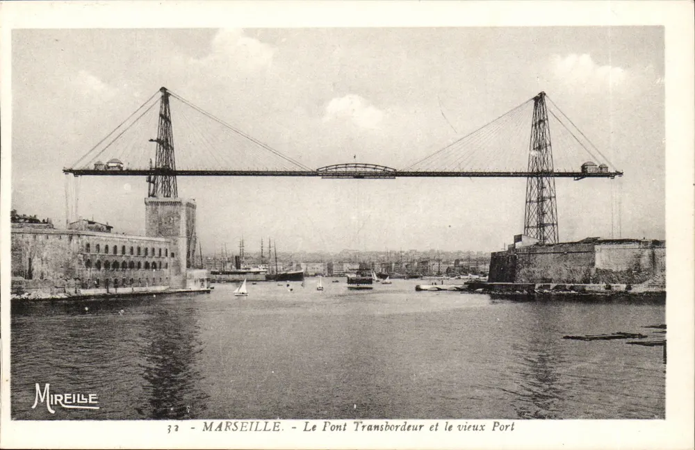 Marseille — Die Brücke Transbordeur und der alte Hafen — Mireille, n°32 - Vorderseite