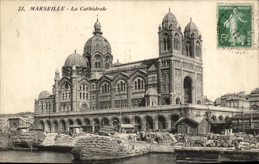 Marselha - A Catedral — editor Dock de la carte postale, n°23 - Frente