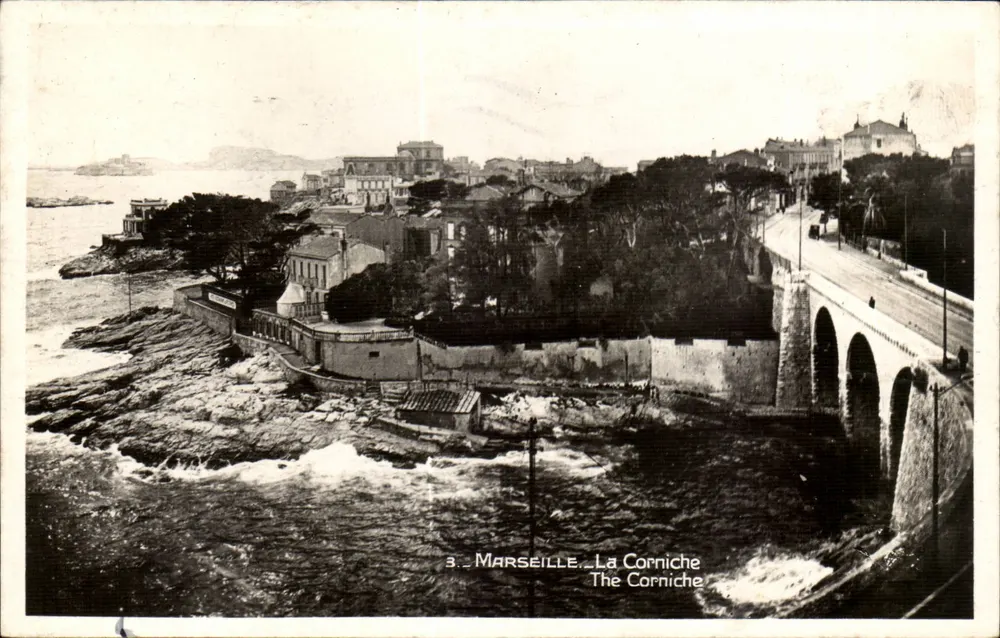Marselha — A Corniche — Editor não identificado, n° de série 3 - Frente