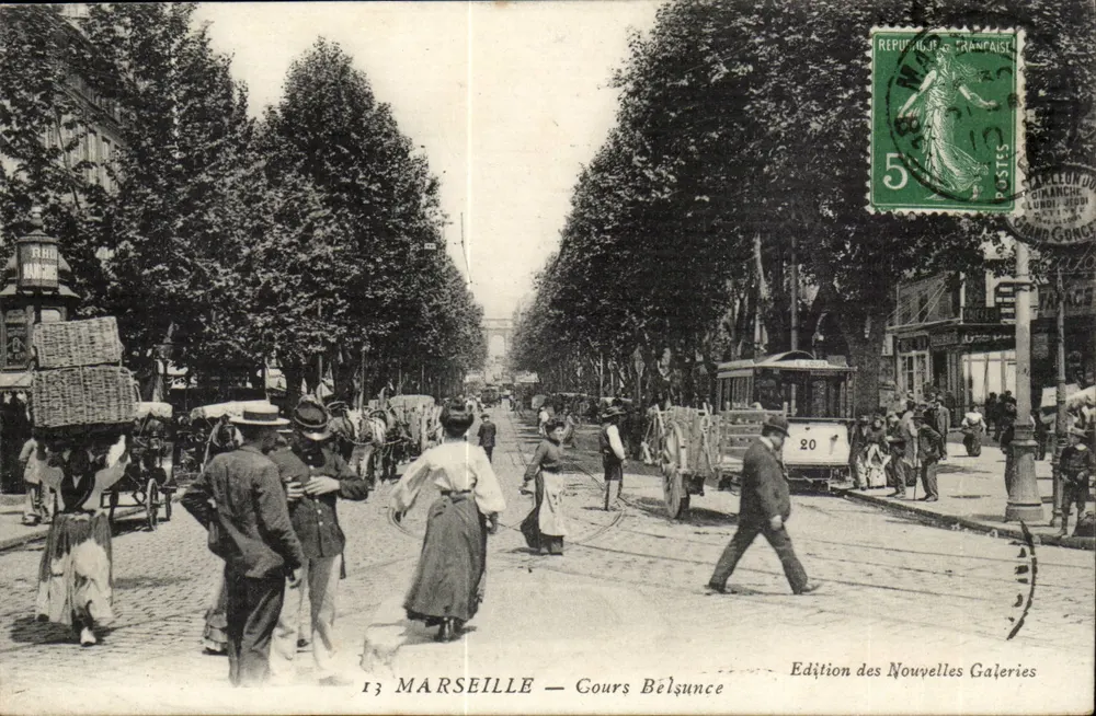 Marselha — Cours Bellecour — Edição das Novas Galerias - Frente