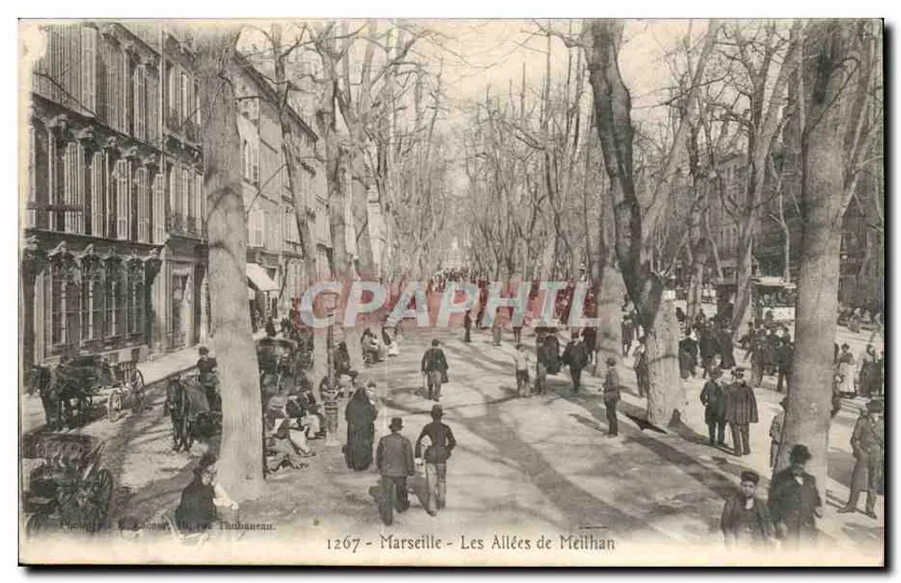 Marseille - Les Allées de Meilhan — Fot. Thudonneau, n° 1267 - Voorkant