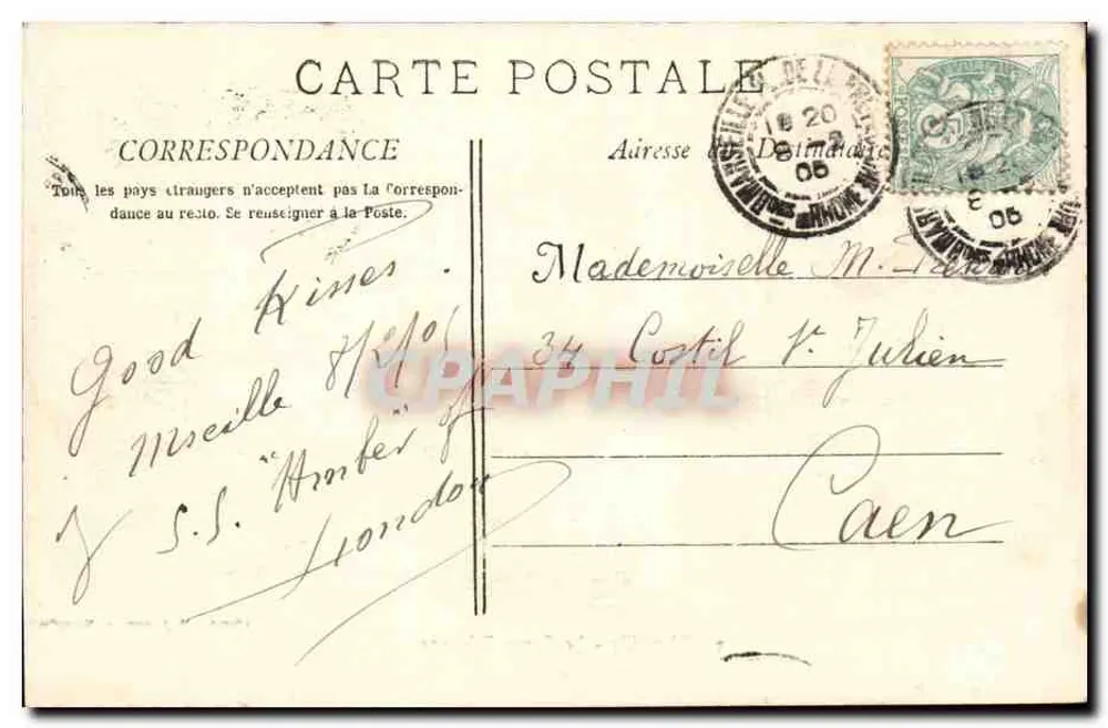 Marseille - Le Cours Belsunce — Photoly E. Lacour — n°9 - Verso
