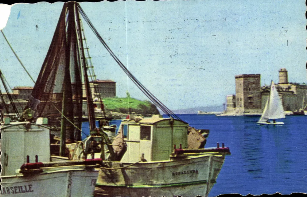 Marseille — Fischboote am alten Hafen — unbekannter Verleger, Nr. 107 - Vorderseite