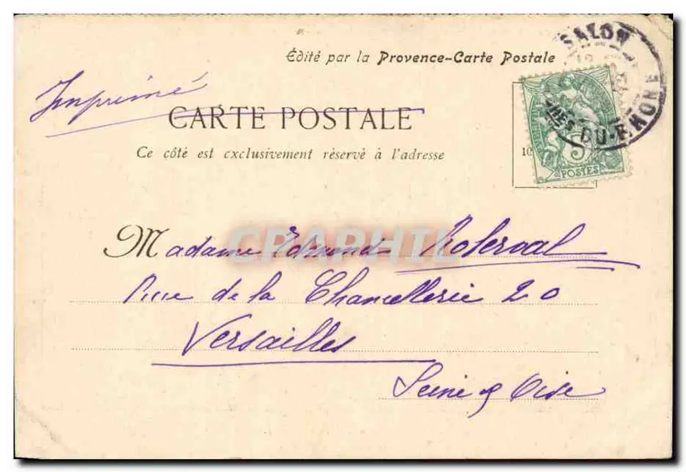 Marseille - O Forte Saint-Jean — editado pela Provence-Carte Postale, n° não visível - Verso