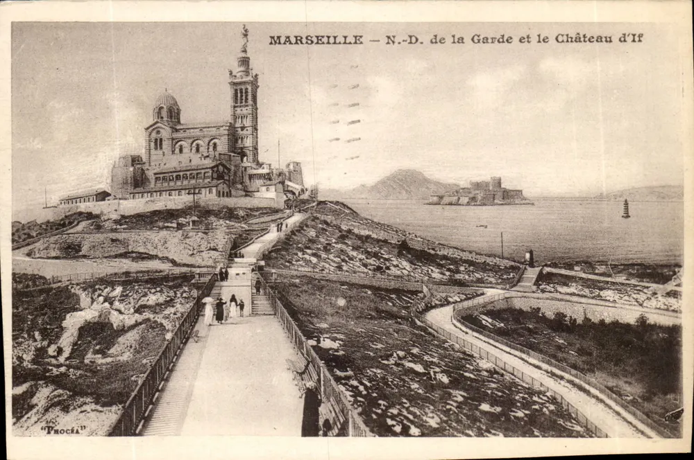 Marseille — N.-D. de la Garde und das Schloss If — Throcéa - Vorderseite