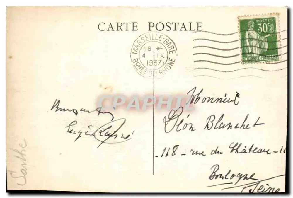 Marseille — N.-D. de la Garde und das Schloss If — Throcéa - Rückseite