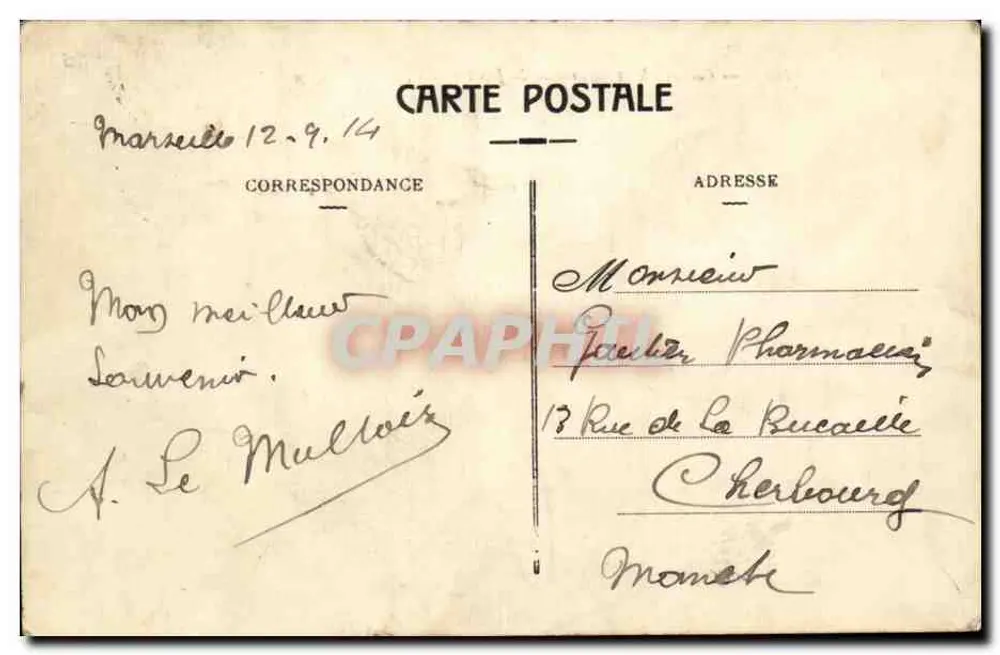 Marseille — Kathedrale und Bassins de la Joliette. EL. - Rückseite