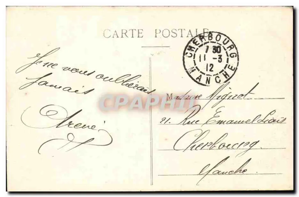 Marseille — Farol da Désirade — E.L. n°153 - Verso