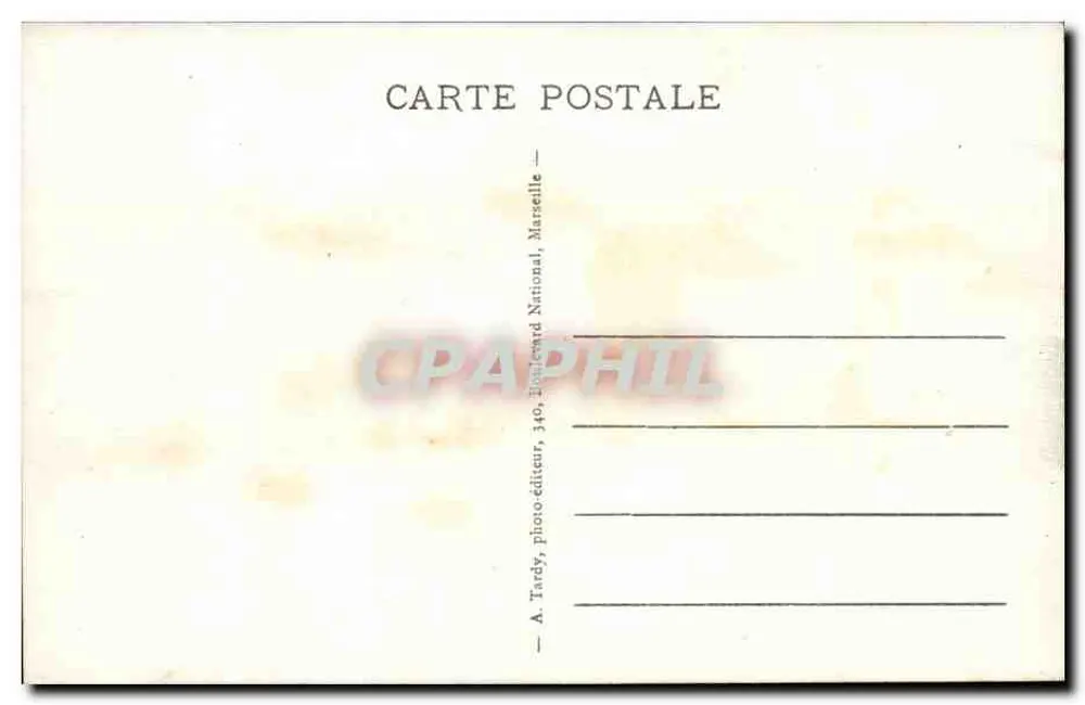 Martigues (Die Venezia der Provence) — Der Malerwinkel — A. Tardy, Fotoverlag, 340, Boulevard National, Marseille - Rückseite