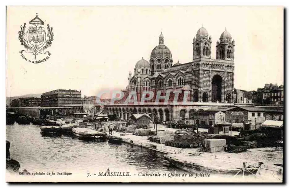 Marseille - Kathedrale und Kai der Joliette — Sonderausgabe der Basilika - Vorderseite