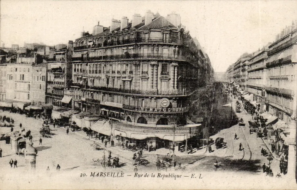 Marseille — Rue de la République — E. L. — Cinématographie - Frente