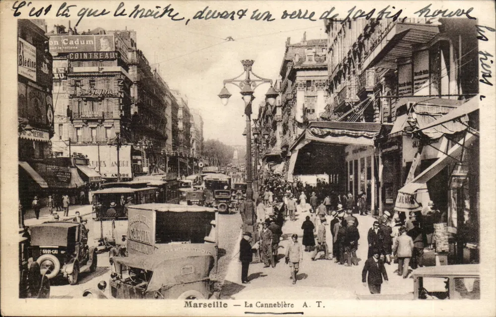 Marseille — La Cannebière — A. T. - Vorderseite